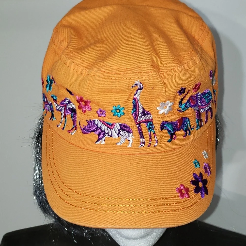 Kid Tees Ballcap Hat Embroidered  Animals Size OneSize Kids
